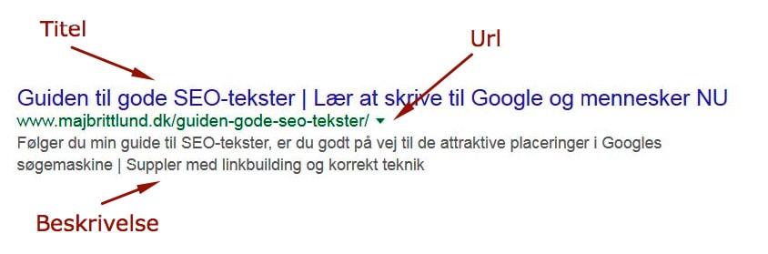 Gør dig umage med metabeskrivelse og titel i SERP